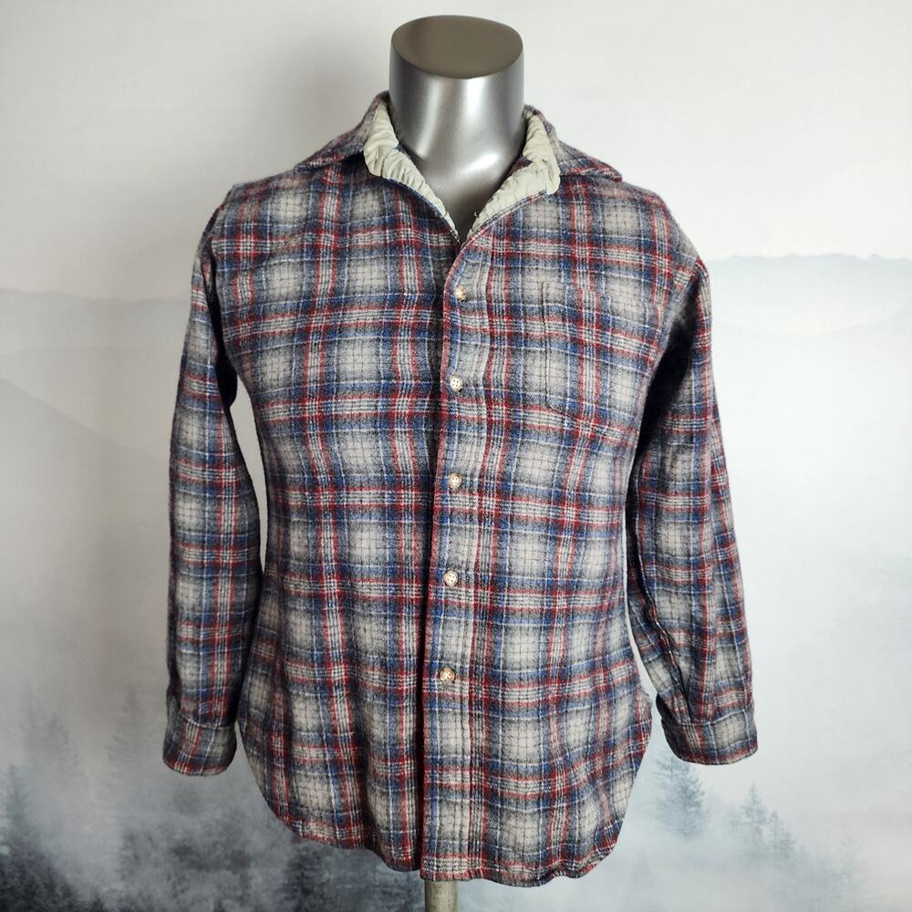 Pendleton Vintage Wool Button Down Plaid Shirt | Men's Medium